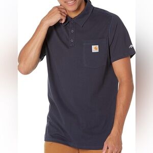 Carhartt Mens Force Cotton Delmont Pocket Polo